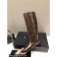 Saint Laurent Heel 3cm hunt boots in glazed leather 755237 Brown 2024