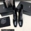 Saint Laurent auteuil booties in glazed leather 755201 Black 2024