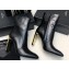 Saint Laurent auteuil booties in glazed leather 755201 Black 2024