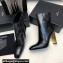 Saint Laurent auteuil booties in glazed leather 755201 Black 2024
