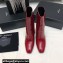 Saint Laurent auteuil booties in glazed leather 755201 Red 2024