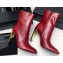 Saint Laurent auteuil booties in glazed leather 755201 Red 2024