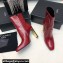 Saint Laurent auteuil booties in glazed leather 755201 Red 2024