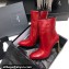 Saint Laurent auteuil booties in glazed leather 755201 Red 2024