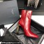 Saint Laurent auteuil booties in glazed leather 755201 Red 2024