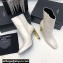 Saint Laurent auteuil booties in glazed leather 755201 White 2024