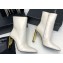 Saint Laurent auteuil booties in glazed leather 755201 White 2024