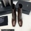 Saint Laurent auteuil booties in glazed leather 755201 Brown 2024