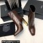 Saint Laurent auteuil booties in glazed leather 755201 Brown 2024