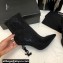 Saint Laurent Heel 10.5cm opyum booties in leather with Crystals Black 2024