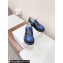Loewe Blaze derby in bicolour brushed-off calfskin Royal Blue/Black 2024