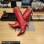 Balenciaga Heel 9cm Cagole Boots in Arena lambskin Red