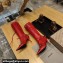 Balenciaga Heel 9cm Cagole Boots in Arena lambskin Red