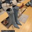 Balenciaga Heel 9cm Cagole Boots in blue denim printed Nappa lambskin