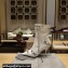 Balenciaga Heel 9cm Cagole Booties in Croco Pattern White