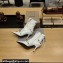 Balenciaga Heel 9cm Cagole Booties in Croco Pattern White