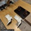 Balenciaga Heel 9cm Cagole Booties in Croco Pattern White