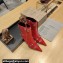 Balenciaga Heel 9cm Cagole Booties in Arena lambskin Red