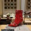 Balenciaga Heel 9cm Cagole Booties in Arena lambskin Red