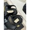 Chanel Heel 4cm Logo and Quilting Lambskin Beach Sandals Black 2024