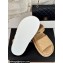 Chanel Heel 4cm Logo and Quilting Lambskin Beach Sandals Beige 2024