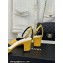 Chanel Heel 6cm Patent Calfskin Sandals Yellow 2024