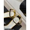 Chanel Heel 6cm Patent Calfskin Sandals Yellow 2024