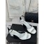 Chanel Heel 6cm Patent Calfskin Sandals White 2024