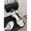 Chanel Heel 6cm Patent Calfskin Sandals White 2024