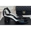 Chanel Heel 6cm Patent Calfskin Sandals Black 2024