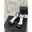 Chanel Heel 6cm Patent Calfskin Sandals Black 2024