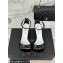 Chanel Heel 6cm Patent Calfskin Sandals Black 2024