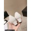 Chanel Heel 5cm CC Logo White and Black Patent Leather Pumps 2024