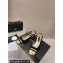 Chanel Heel 5cm CC Logo Black Suede and Gold Leather Slingbacks 2024