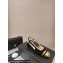 Chanel Heel 5cm CC Logo Black Suede and Gold Leather Slingbacks 2024