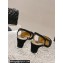 Chanel Heel 5cm CC Logo Black Suede and Gold Leather Slingbacks 2024