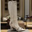 Balenciaga Heel 9cm Cagole Boots in Croco Pattern White