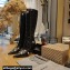 Balenciaga Heel 9cm Cagole Boots in Croco Pattern Black