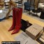 Balenciaga Heel 9cm Cagole Boots in Arena lambskin Red