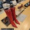 Balenciaga Heel 9cm Cagole Boots in Arena lambskin Red