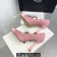 Balmain Heel 10cm Suede Pink/Patent Leather Pumps Spring-Summer 2024 Fashion show