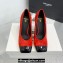 Balmain Heel 10cm Suede Red/Patent Black Leather Pumps Spring-Summer 2024 Fashion show