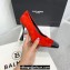 Balmain Heel 10cm Suede Red/Patent Black Leather Pumps Spring-Summer 2024 Fashion show
