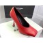 Balmain Heel 10cm Red Leather Pumps Spring-Summer 2024 Fashion show