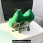 Balmain Heel 10cm Suede Green Leather Pumps Spring-Summer 2024 Fashion show