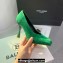 Balmain Heel 10cm Suede Green Leather Pumps Spring-Summer 2024 Fashion show
