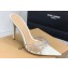 Gianvito Rossi Heel 6.5cm/8.5cm/10.5cm Elle Zebra Leather and PVC Mules White 2024