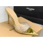 Gianvito Rossi Heel 6.5cm/8.5cm/10.5cm Elle Zebra Leather and PVC Mules Gold 2024