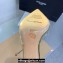 Gianvito Rossi Heel 6.5cm/8.5cm/10.5cm Elle Zebra Leather and PVC Mules Gold 2024