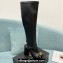 Versace Heel 10.5cm Gianni Ribbon Knee-High Boots Leather Black 2024